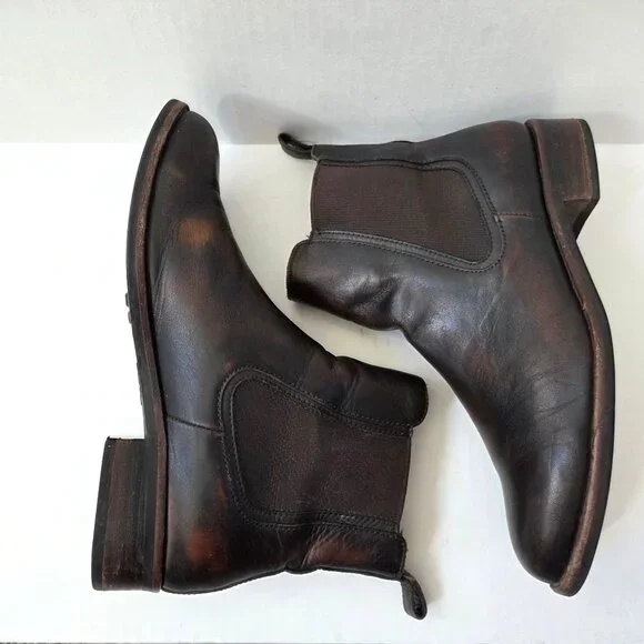 Thursday Boot Co Womens 9 Brown Duchess Chelsea Black Coffee Patina Boho Western - Picture 9 of 12